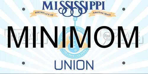 MINIMOM Mississippi License Plate