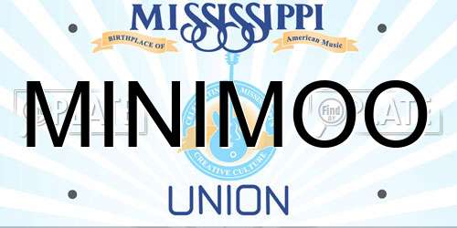 MINIMOO Mississippi License Plate