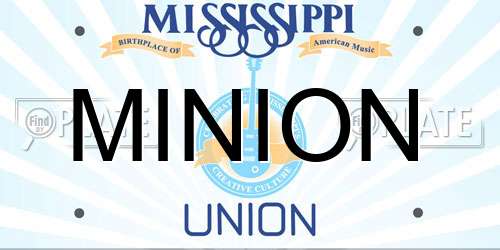 MINION Mississippi License Plate