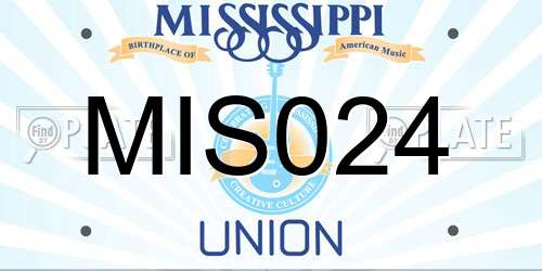 MIS024 Mississippi License Plate