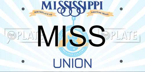 MISS Mississippi License Plate