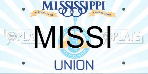 MISSI Mississippi License Plate