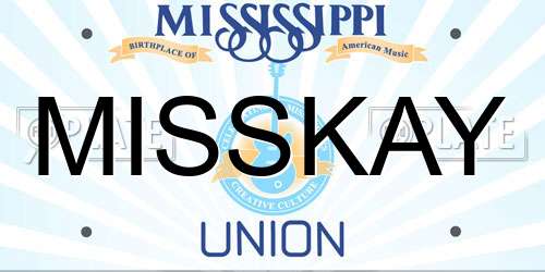 MISSKAY Mississippi License Plate