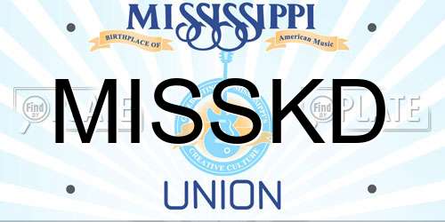 MISSKD Mississippi License Plate