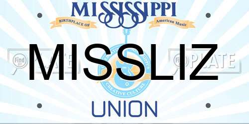MISSLIZ Mississippi License Plate