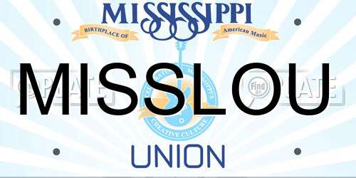 MISSLOU Mississippi License Plate