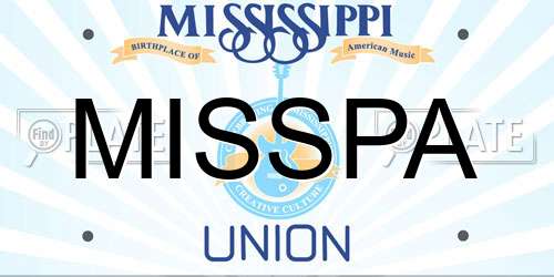MISSPA Mississippi License Plate