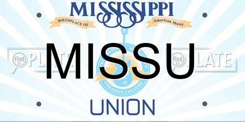 MISSU Mississippi License Plate