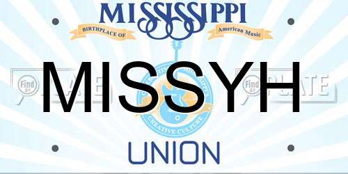MISSYH Mississippi License Plate