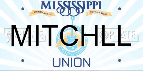 MITCHLL Mississippi License Plate
