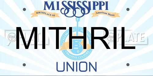 MITHRIL Mississippi License Plate