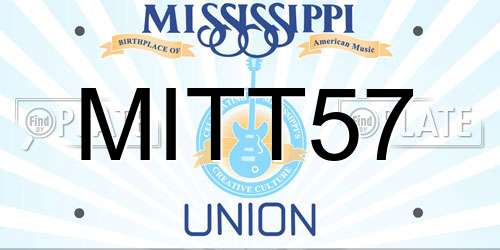 MITT57 Mississippi License Plate