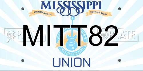 MITT82 Mississippi License Plate