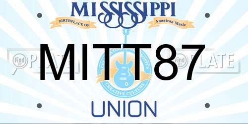 MITT87 Mississippi License Plate