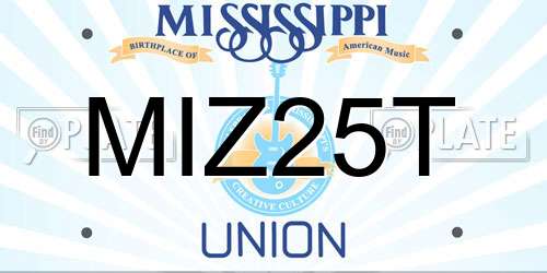 MIZ25T Mississippi License Plate