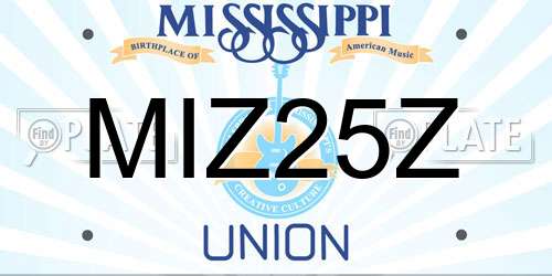 MIZ25Z Mississippi License Plate