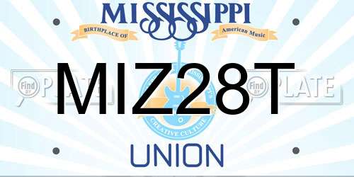 MIZ28T Mississippi License Plate