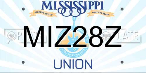 MIZ28Z Mississippi License Plate