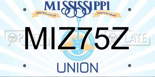 MIZ75Z Mississippi License Plate