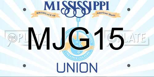 MJG15 Mississippi License Plate