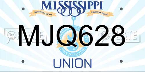 MJQ628 Mississippi License Plate