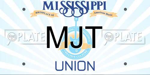 MJT Mississippi License Plate