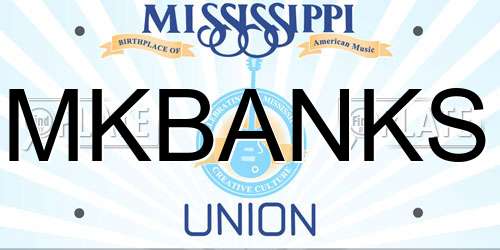 MKBANKS Mississippi License Plate