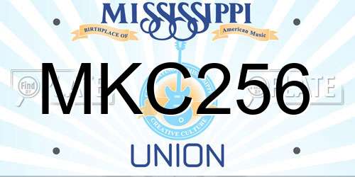 MKC256 Mississippi License Plate