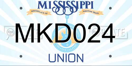 MKD024 Mississippi License Plate