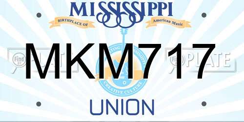 MKM717 Mississippi License Plate