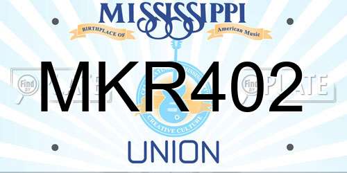 MKR402 Mississippi License Plate