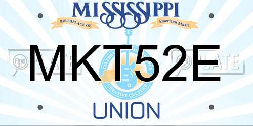 MKT52E Mississippi License Plate