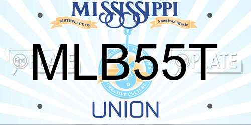 MLB55T Mississippi License Plate