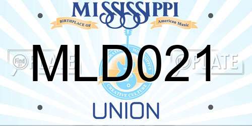 MLD021 Mississippi License Plate