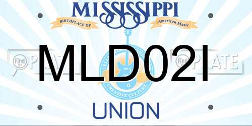 MLD02I Mississippi License Plate