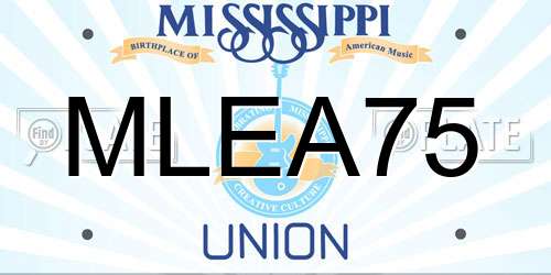 MLEA75 Mississippi License Plate