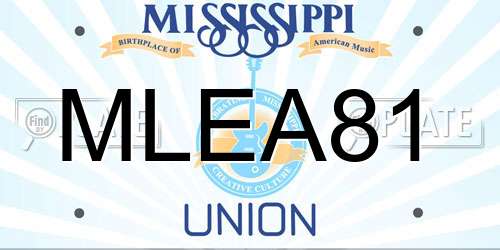 MLEA81 Mississippi License Plate
