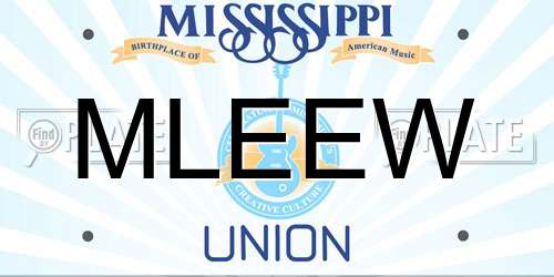 MLEEW Mississippi License Plate