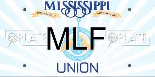 MLF Mississippi License Plate