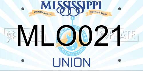 MLO021 Mississippi License Plate