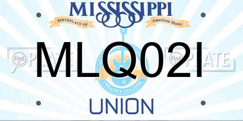 MLQ02I Mississippi License Plate