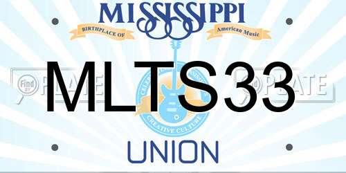 MLTS33 Mississippi License Plate