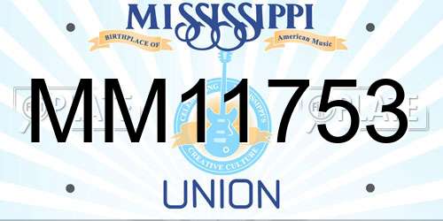 MM11753 Mississippi License Plate