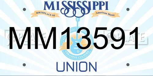MM13591 Mississippi License Plate