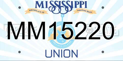 MM15220 Mississippi License Plate