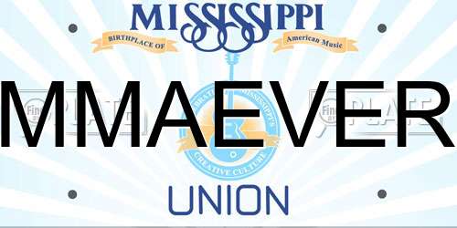 MMAEVER Mississippi License Plate