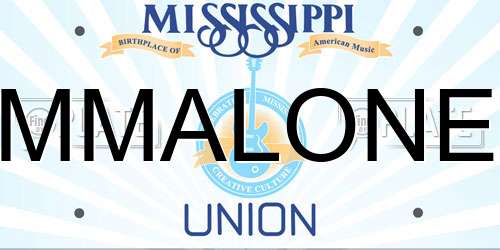 MMALONE Mississippi License Plate