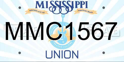 MMC1567 Mississippi License Plate
