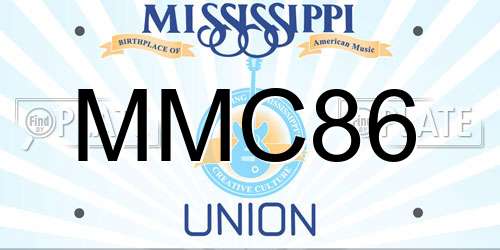 MMC86 Mississippi License Plate