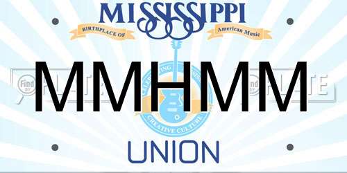MMHMM Mississippi License Plate